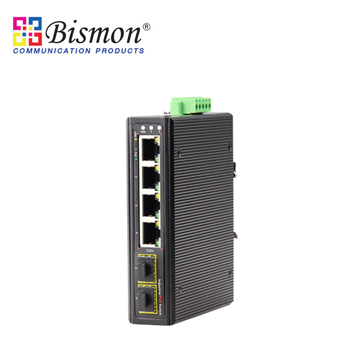 4-ports-10-100Mbps-RJ45-PoE-1-Port-SFP-slot-155Mbps-Fiber-Uplink-Industrial-Switch